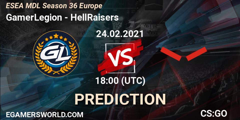 Pronósticos GamerLegion - HellRaisers. 04.03.21. MDL ESEA Season 36: Europe - Premier division - CS2 (CS:GO)
