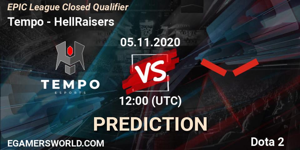 Pronósticos Tempo - HellRaisers. 05.11.2020 at 11:18. EPIC League Closed Qualifier - Dota 2