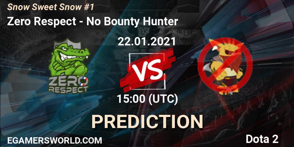 Pronósticos Zero Respect - No Bounty Hunter. 22.01.2021 at 15:06. Snow Sweet Snow #1 - Dota 2