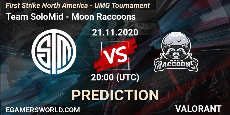 Pronósticos Team SoloMid - Moon Raccoons. 21.11.2020 at 22:00. First Strike North America - UMG Tournament - VALORANT