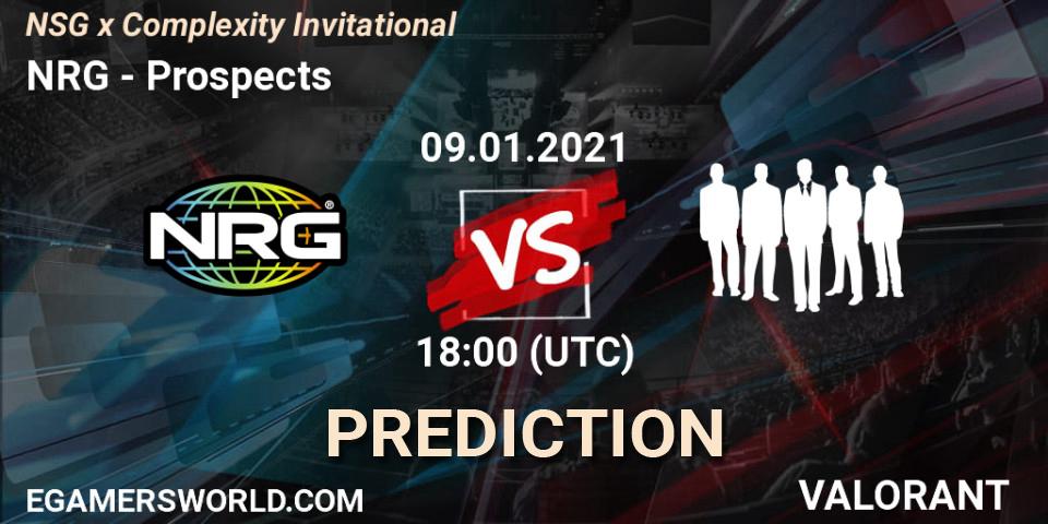 Pronósticos NRG - Prospects. 09.01.2021 at 21:00. NSG x Complexity Invitational - VALORANT
