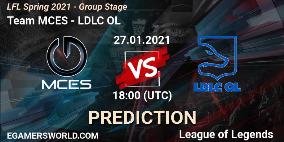 Pronósticos Team MCES - LDLC OL. 27.01.2021 at 18:00. LFL Spring 2021 - Group Stage - LoL
