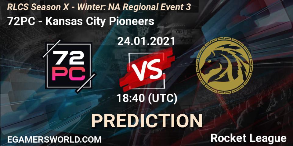 Pronósticos 72PC - Kansas City Pioneers. 24.01.2021 at 18:40. RLCS Season X - Winter: NA Regional Event 3 - Rocket League