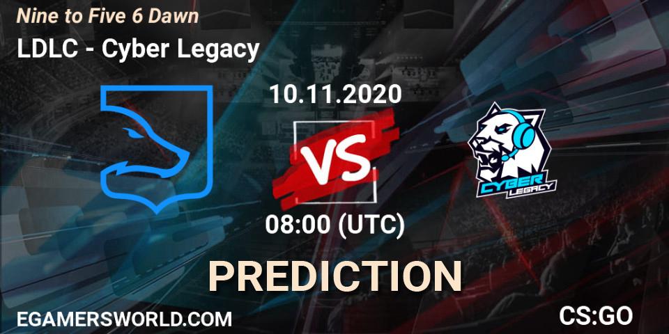Pronósticos LDLC - Cyber Legacy. 10.11.2020 at 08:00. Nine to Five 6 Dawn - Counter-Strike (CS2)