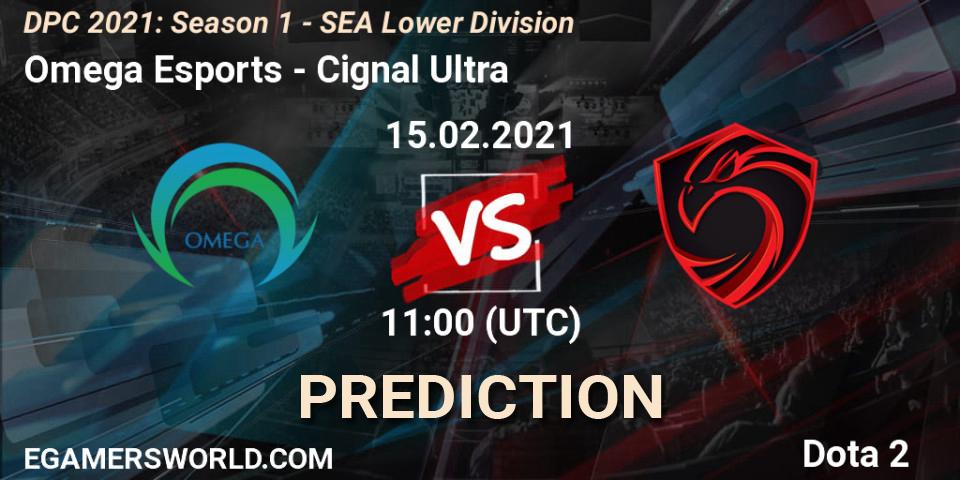 Pronósticos Omega Esports - Cignal Ultra. 15.02.21. DPC 2021: Season 1 - SEA Lower Division - Dota 2