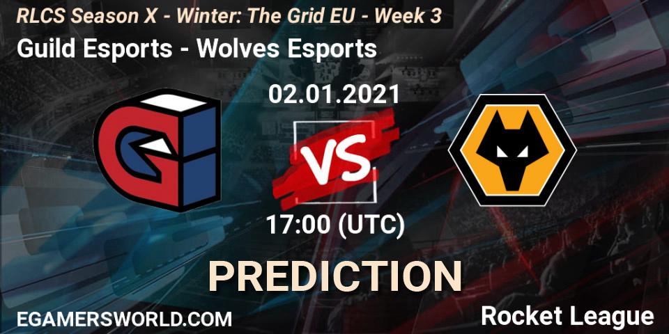 Pronósticos Guild Esports - Wolves Esports. 02.01.2021 at 17:00. RLCS Season X - Winter: The Grid EU - Week 3 - Rocket League