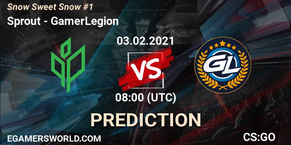 Pronósticos Sprout - GamerLegion. 03.02.2021 at 08:00. Snow Sweet Snow #1 - Counter-Strike (CS2)