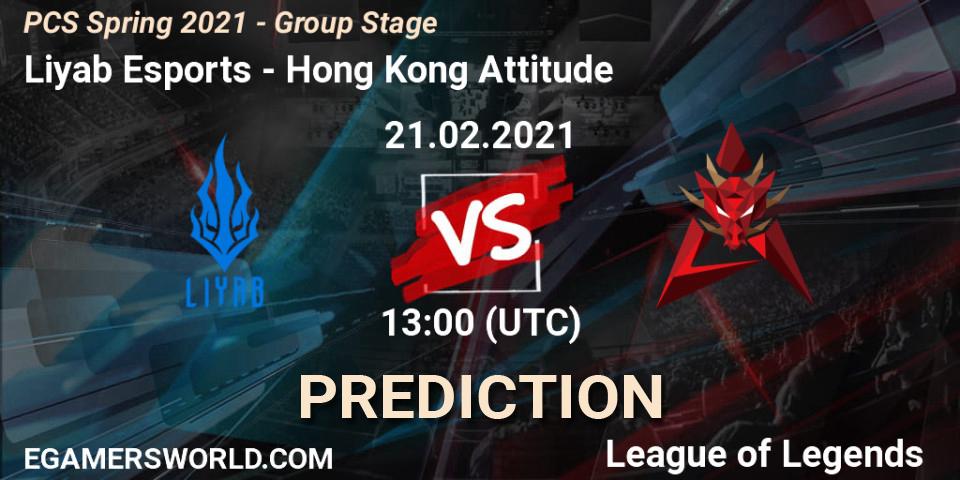 Pronósticos Liyab Esports - Hong Kong Attitude. 21.02.2021 at 13:00. PCS Spring 2021 - Group Stage - LoL