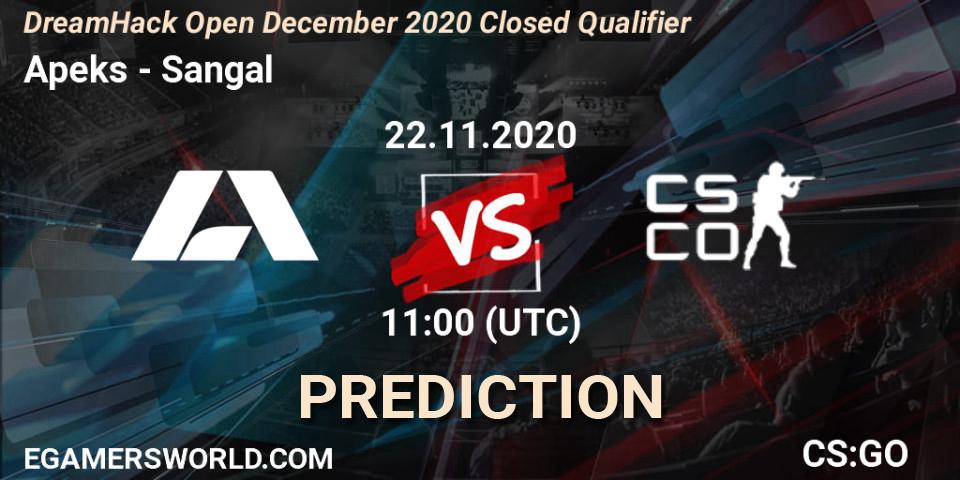 Pronósticos Apeks - Sangal. 22.11.20. DreamHack Open December 2020 Closed Qualifier - CS2 (CS:GO)