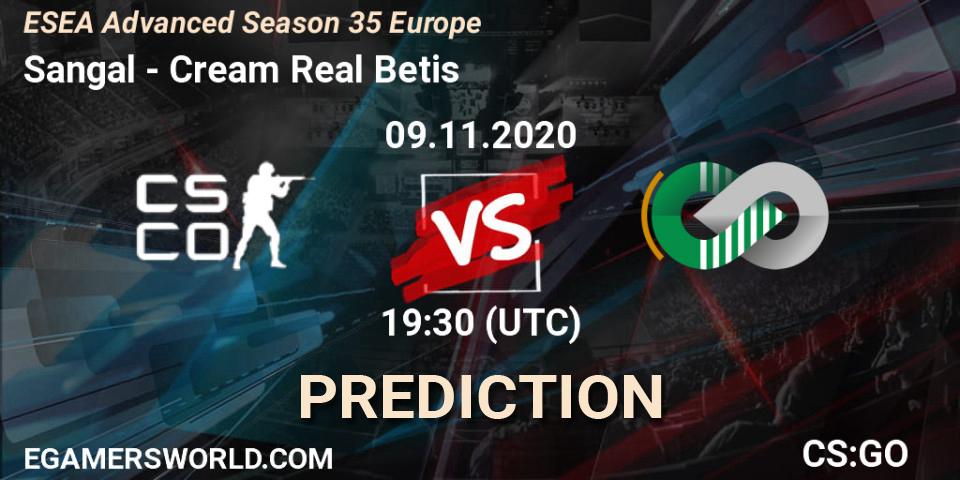 Pronósticos Sangal - Cream Real Betis. 10.11.2020 at 18:30. ESEA Advanced Season 35 Europe - Counter-Strike (CS2)