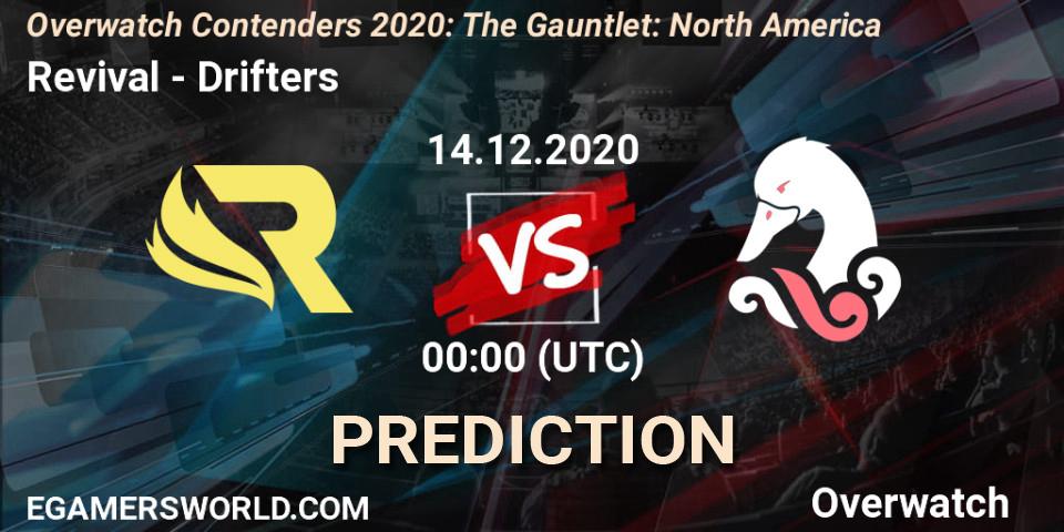 Pronósticos Revival - Drifters. 14.12.20. Overwatch Contenders 2020: The Gauntlet: North America - Overwatch