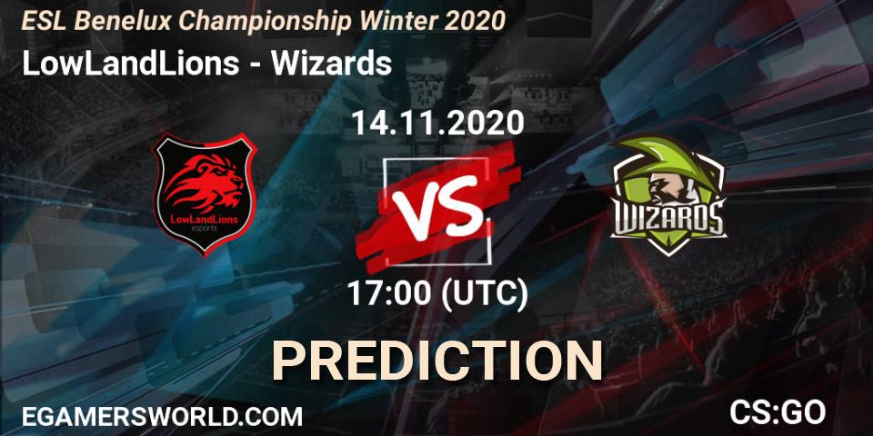 Pronósticos LowLandLions - Wizards. 14.11.2020 at 17:05. ESL Benelux Championship Winter 2020 - Counter-Strike (CS2)