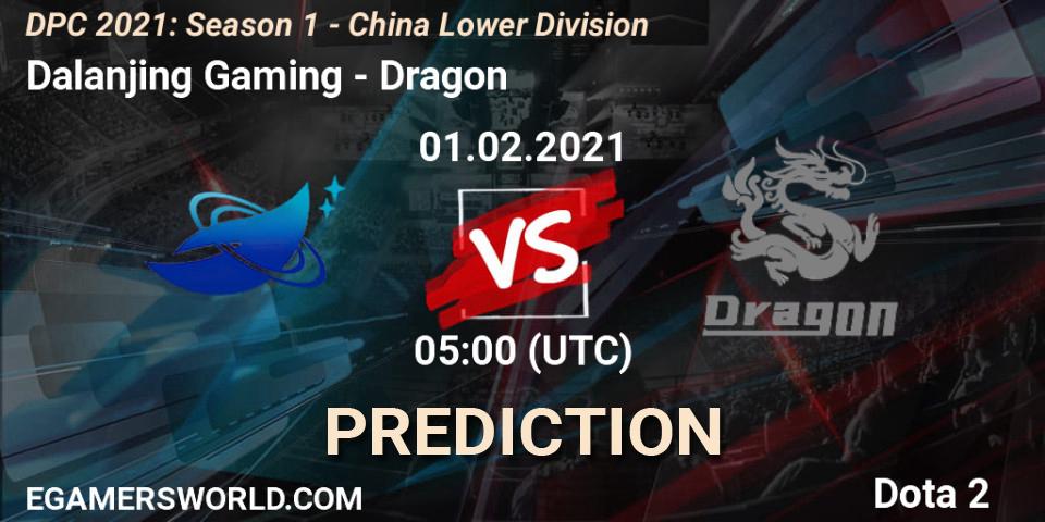 Pronósticos Dalanjing Gaming - Dragon. 01.02.2021 at 05:03. DPC 2021: Season 1 - China Lower Division - Dota 2