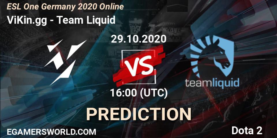Pronósticos ViKin.gg - Team Liquid. 29.10.20. ESL One Germany 2020 Online - Dota 2