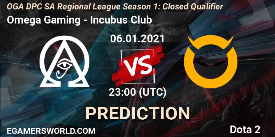 Pronósticos Omega Gaming - Incubus Club. 06.01.2021 at 23:00. DPC 2021: Season 1 - South America Closed Qualifier - Dota 2