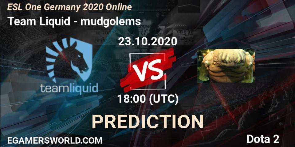 Pronósticos Team Liquid - mudgolems. 24.10.2020 at 17:41. ESL One Germany 2020 Online - Dota 2