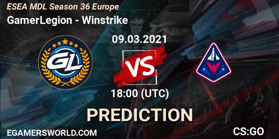 Pronósticos GamerLegion - Winstrike. 09.03.21. MDL ESEA Season 36: Europe - Premier division - CS2 (CS:GO)