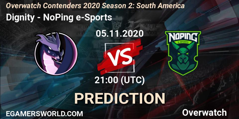 Pronósticos Dignity - NoPing e-Sports. 05.11.2020 at 21:00. Overwatch Contenders 2020 Season 2: South America - Overwatch