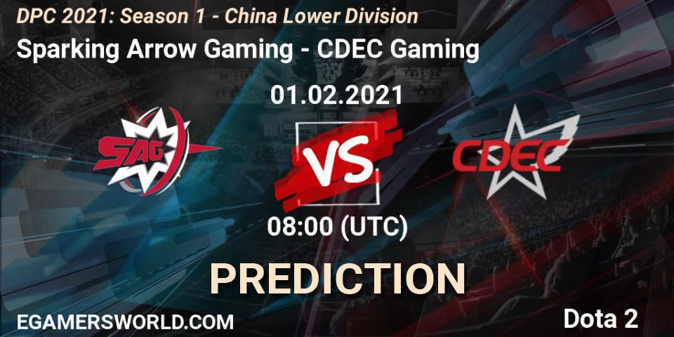 Pronósticos Sparking Arrow Gaming - CDEC Gaming. 01.02.21. DPC 2021: Season 1 - China Lower Division - Dota 2