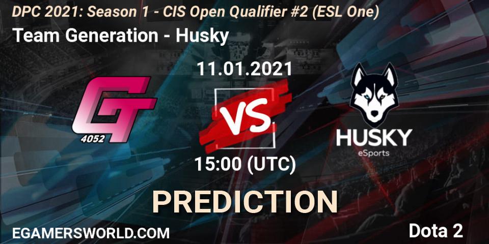 Pronósticos Team Generation - Husky. 11.01.2021 at 15:03. DPC 2021: Season 1 - CIS Open Qualifier #2 (ESL One) - Dota 2
