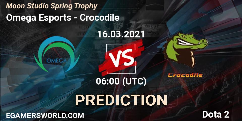 Pronósticos Omega Esports - Crocodile. 16.03.2021 at 06:16. Moon Studio Spring Trophy - Dota 2