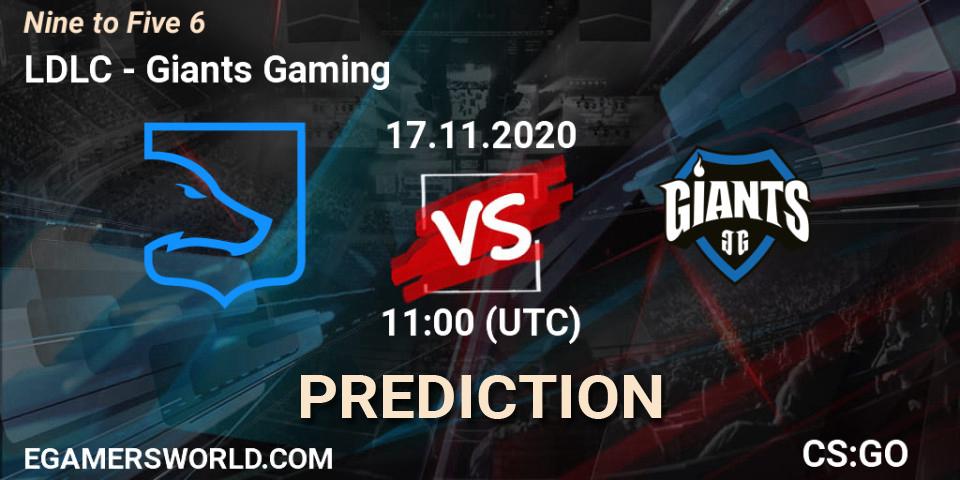Pronósticos LDLC - Giants Gaming. 17.11.2020 at 11:00. Nine to Five 6 - Counter-Strike (CS2)