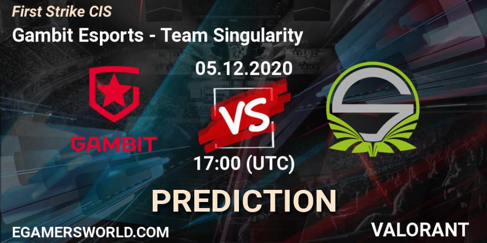 Pronósticos Gambit Esports - Team Singularity. 05.12.2020 at 17:00. First Strike CIS - VALORANT