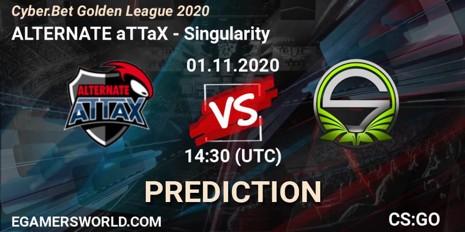 Pronósticos ALTERNATE aTTaX - Singularity. 01.11.2020 at 14:30. Cyber.Bet Golden League 2020 - Counter-Strike (CS2)