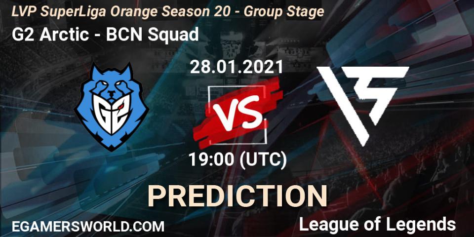 Pronósticos G2 Arctic - BCN Squad. 28.01.2021 at 19:00. LVP SuperLiga Orange Season 20 - Group Stage - LoL