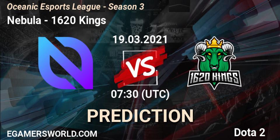 Pronósticos Nebula - 1620 Kings. 19.03.2021 at 07:30. Oceanic Esports League - Season 3 - Dota 2