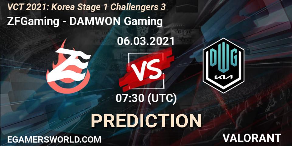 Pronósticos ZFGaming - DAMWON Gaming. 06.03.2021 at 07:30. VCT 2021: Korea Stage 1 Challengers 3 - VALORANT
