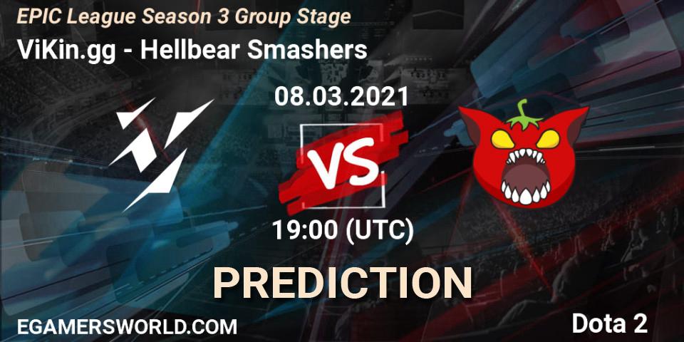 Pronósticos ViKin.gg - Hellbear Smashers. 08.03.2021 at 21:05. EPIC League Season 3 Group Stage - Dota 2