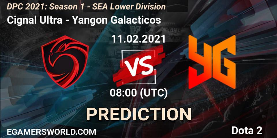 Pronósticos Cignal Ultra - Yangon Galacticos. 11.02.2021 at 07:12. DPC 2021: Season 1 - SEA Lower Division - Dota 2