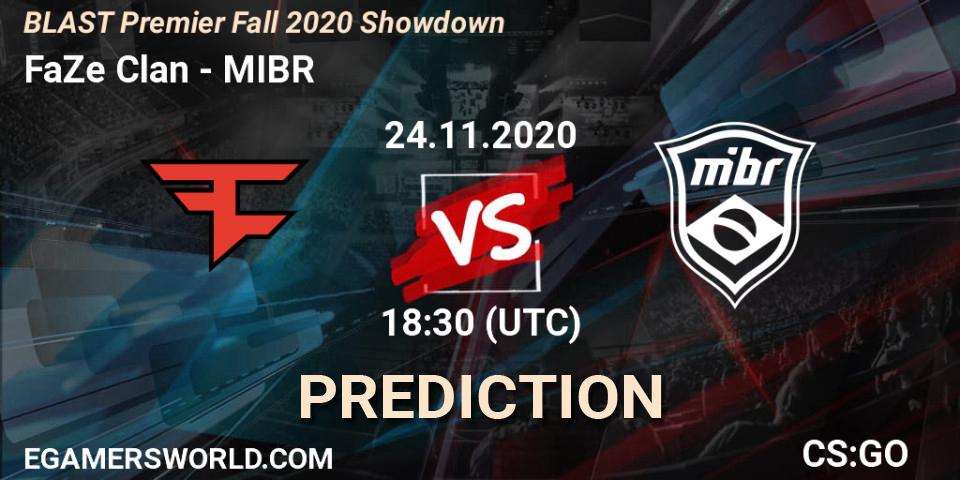 Pronósticos FaZe Clan - MIBR. 25.11.20. BLAST Premier Fall 2020 Showdown - CS2 (CS:GO)