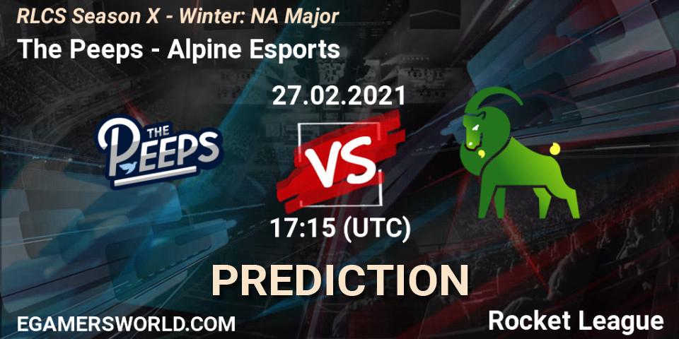 Pronósticos The Peeps - Alpine Esports. 27.02.21. RLCS Season X - Winter: NA Major - Rocket League