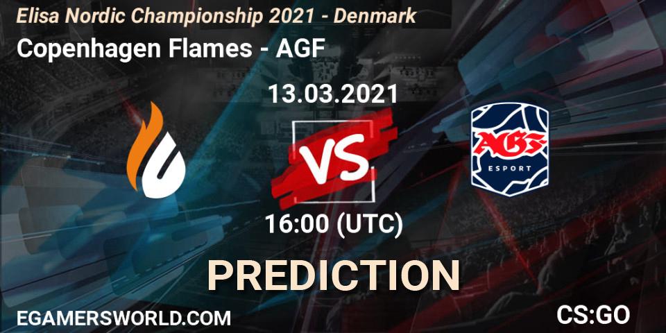 Pronósticos Copenhagen Flames - AGF. 13.03.2021 at 16:05. Elisa Nordic Championship 2021 - Denmark - Counter-Strike (CS2)