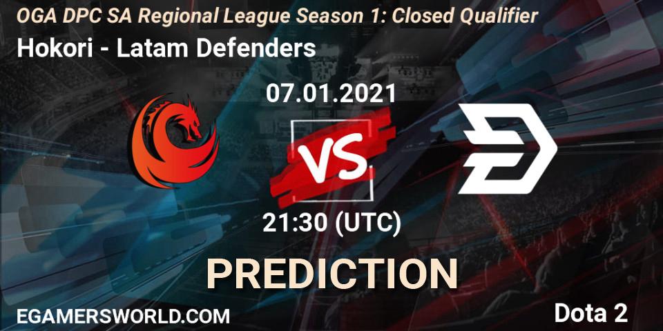 Pronósticos Hokori - Latam Defenders. 07.01.2021 at 21:30. DPC 2021: Season 1 - South America Closed Qualifier - Dota 2