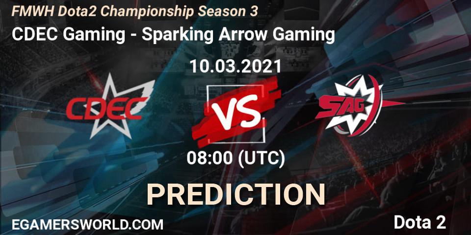 Pronósticos CDEC Gaming - Sparking Arrow Gaming. 10.03.21. FMWH Dota2 Championship Season 3 - Dota 2