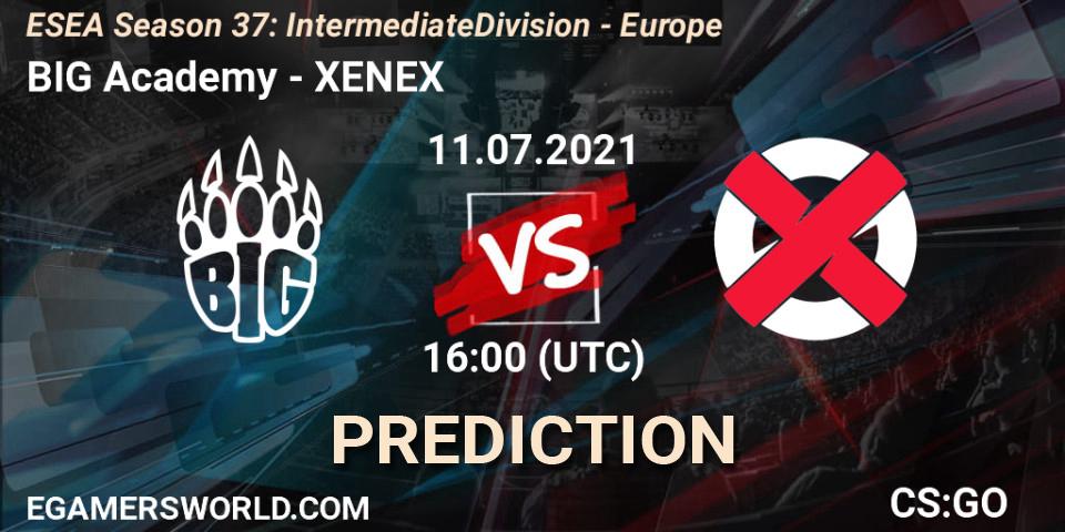 Pronósticos BIG Academy - XENEX. 11.07.2021 at 16:00. ESEA Season 37: Intermediate Division - Europe - Counter-Strike (CS2)