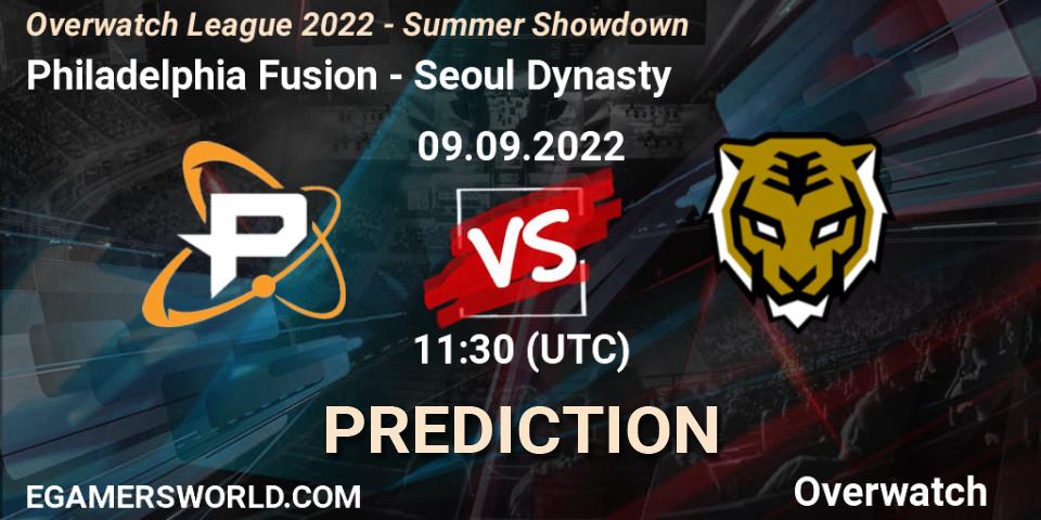 Pronósticos Philadelphia Fusion - Seoul Dynasty. 09.09.22. Overwatch League 2022 - Summer Showdown - Overwatch