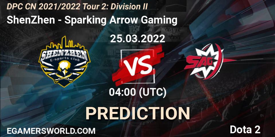 Pronósticos ShenZhen - Sparking Arrow Gaming. 25.03.22. DPC 2021/2022 Tour 2: CN Division II (Lower) - Dota 2