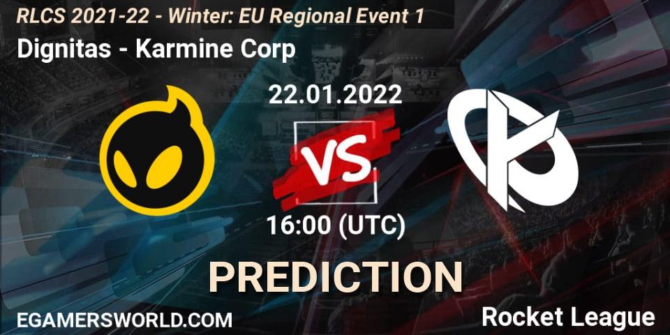 Pronósticos Dignitas - Karmine Corp. 22.01.2022 at 16:00. RLCS 2021-22 - Winter: EU Regional Event 1 - Rocket League