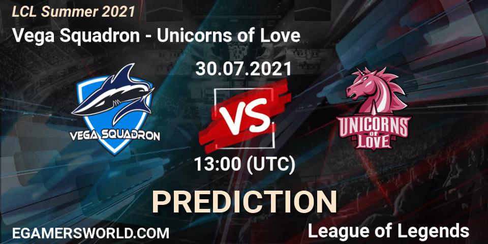 Pronósticos Vega Squadron - Unicorns of Love. 30.07.2021 at 14:00. LCL Summer 2021 - LoL
