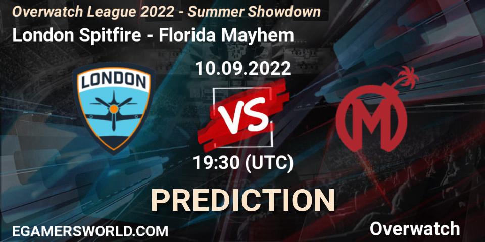 Pronósticos London Spitfire - Florida Mayhem. 10.09.22. Overwatch League 2022 - Summer Showdown - Overwatch