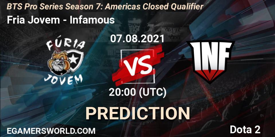 Pronósticos Fúria Jovem - Infamous. 07.08.2021 at 20:03. BTS Pro Series Season 7: Americas Closed Qualifier - Dota 2