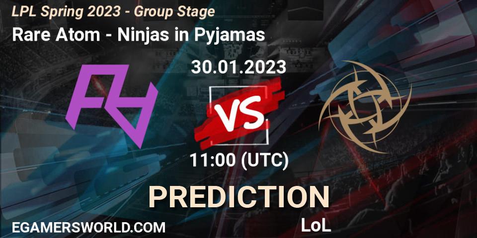 Pronósticos Rare Atom - Ninjas in Pyjamas. 30.01.23. LPL Spring 2023 - Group Stage - LoL