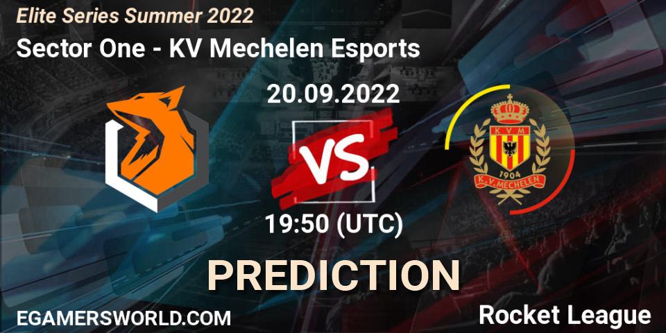 Pronósticos Sector One - KV Mechelen Esports. 20.09.22. Elite Series Summer 2022 - Rocket League