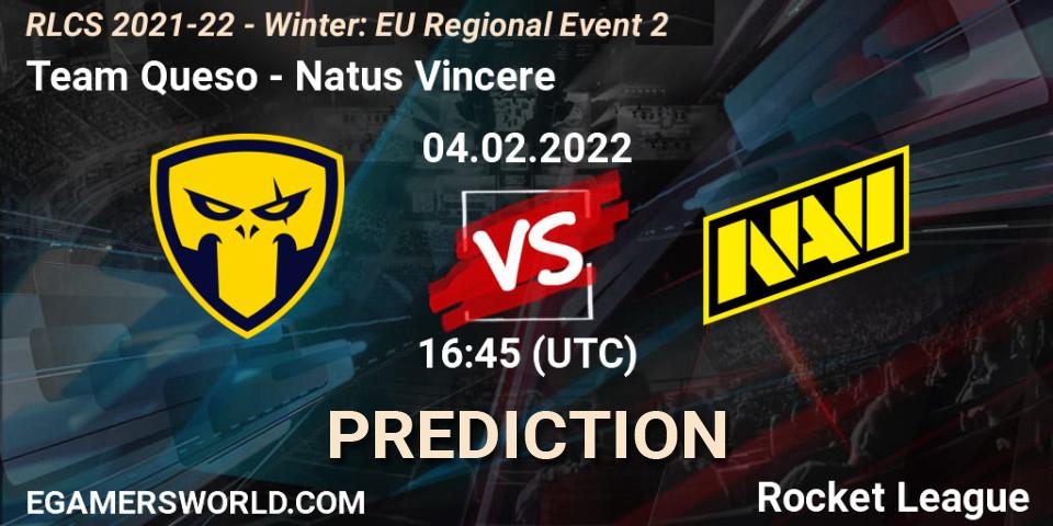 Pronósticos Team Queso - Natus Vincere. 04.02.2022 at 16:45. RLCS 2021-22 - Winter: EU Regional Event 2 - Rocket League