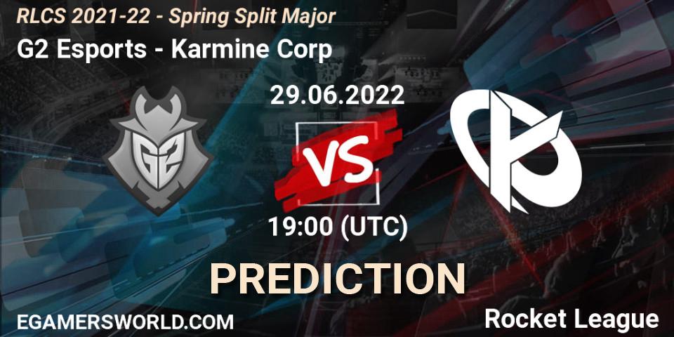 Pronósticos G2 Esports - Karmine Corp. 29.06.22. RLCS 2021-22 - Spring Split Major - Rocket League