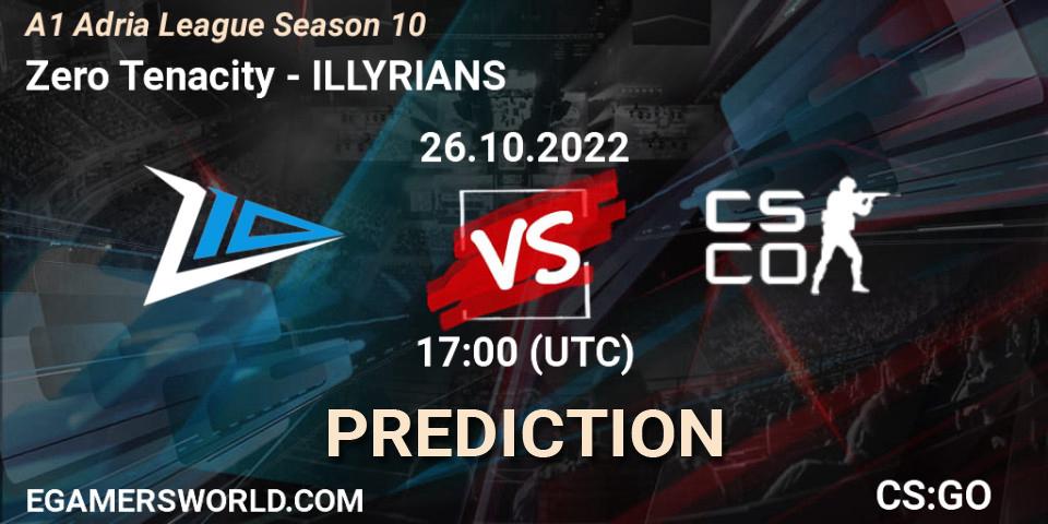 Pronósticos Zero Tenacity - ILLYRIANS. 26.10.2022 at 17:00. A1 Adria League Season 10 - Counter-Strike (CS2)